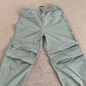 H&M sage green parachute pants